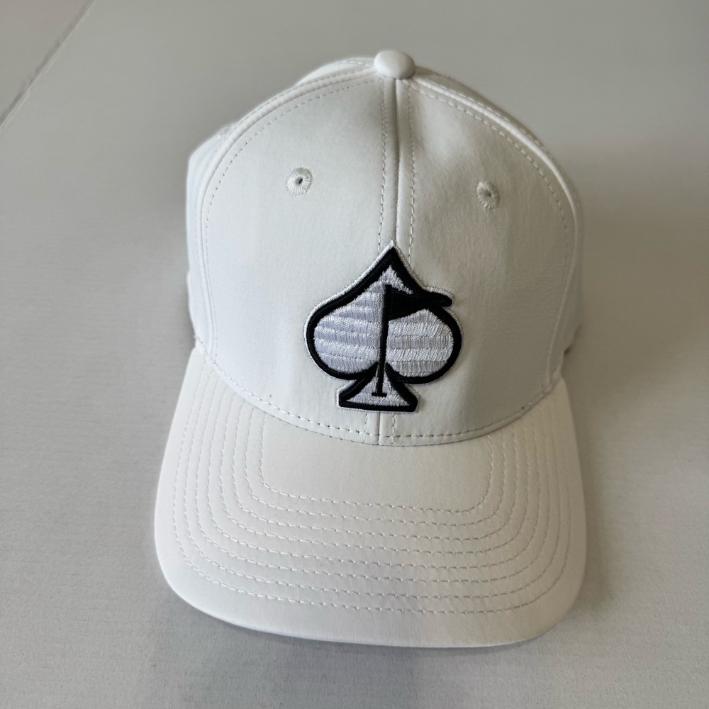 Pins & Aces Ace of Spades Golf Hat White Snapback